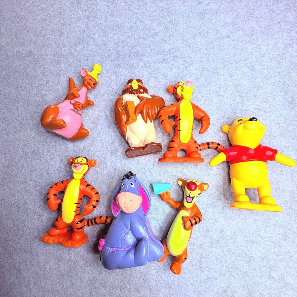 Disney Winnie the Pooh Friends PVC Figure Lot Tigger Eeyore Owl Kanga Roo Toy - Picture 3 of 3